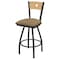 Holland Bar Stool Co 36" Swivel Counter Stool, Pewter Finish, Nat Back, Canter Sand Seat X830 - alternate 1